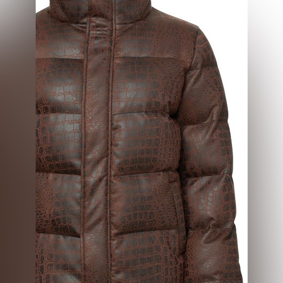NWT UNREAL FUR Crocodile effect padded jacket - Picture 5 of 8